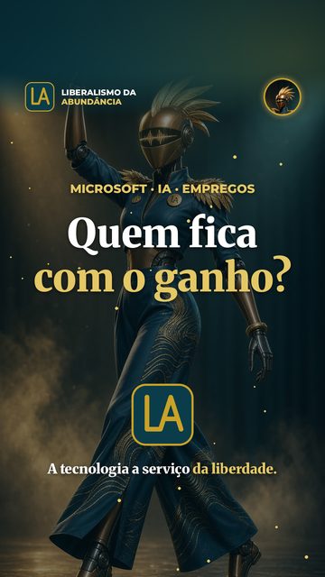 Capa do vídeo: Microsoft, IA e empregos: quem fica com o ganho?
